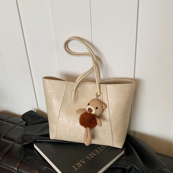 Tote bag large capacity high sense 2025 autumn and winter new fashion large capacity tote bag to work commuting leisure bag