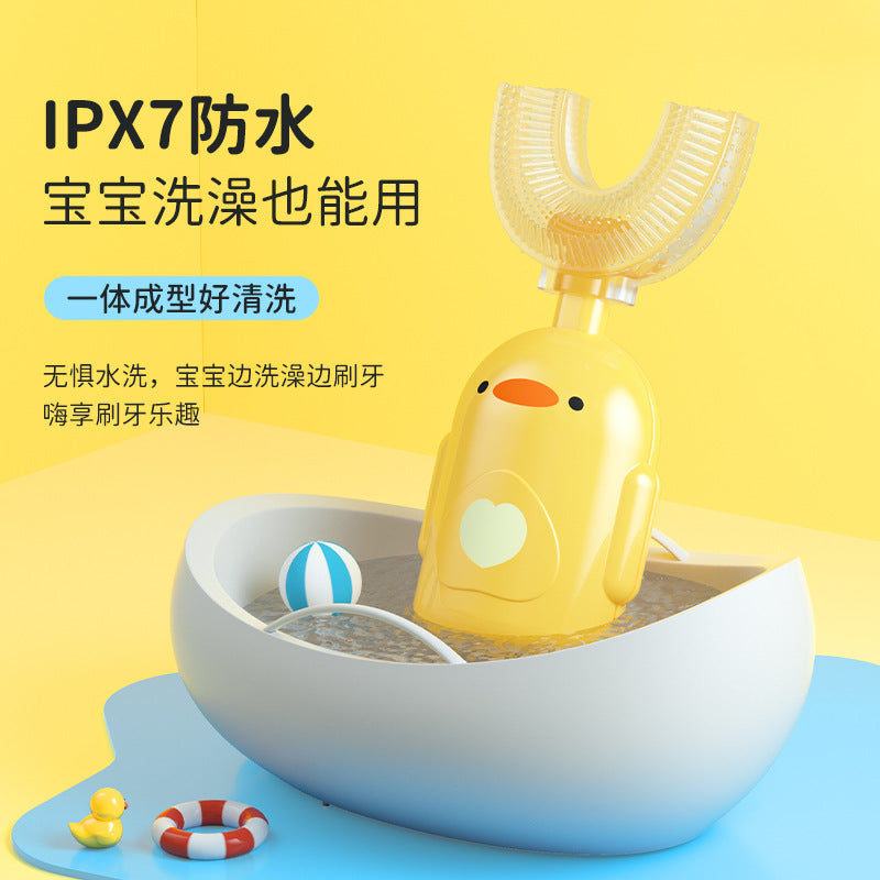 English card new manual children's U-shaped toothbrush silicone toothbrush baby mouth type oral cleaning manual U-shaped
