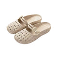 Baotou slippers women's summernew arrivalfashion soft bottomfor homeoutwear breathable flats crocs bows half slippers