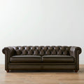 American retro leather sofa, top grain cowhide, living room home use, suitable for small to large apartments, brown leather sofa, mid-century modern classic style