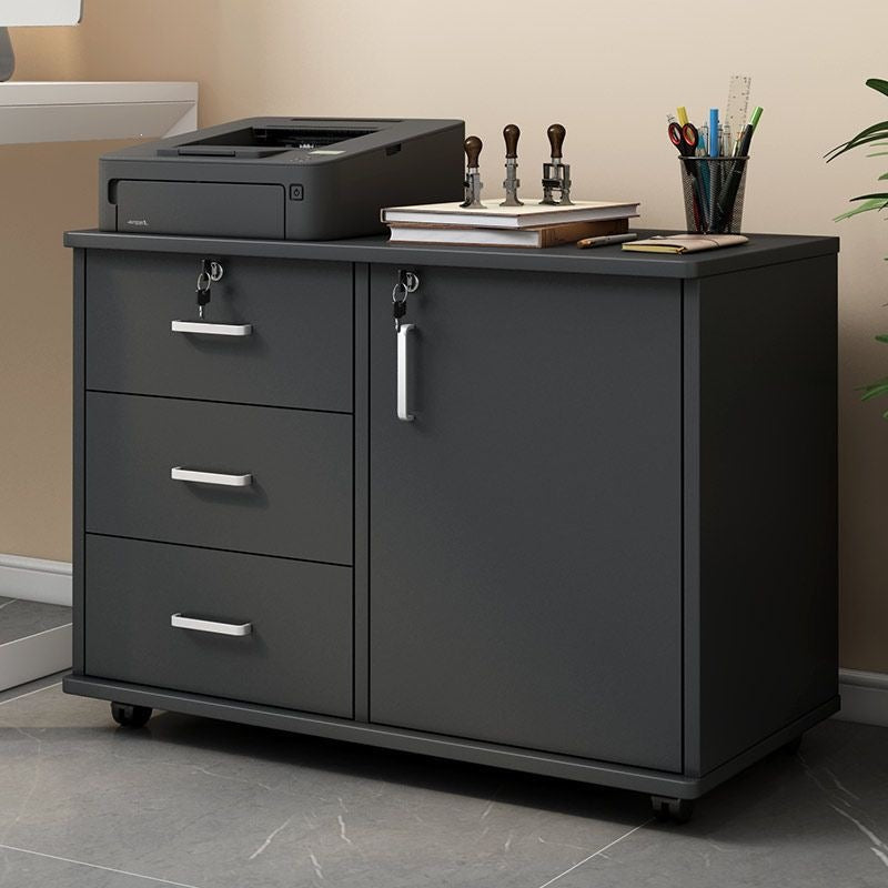 Filing cabinet office movable storage cabinet small drawer cabinet under the desk with wheels storage cabinet low cabinet information cabinet no