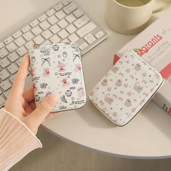 Card bag Card cover Penguin cute cartoon ID bag protective cover Multifunctional card bag Fat cat puppy large capacity card bag