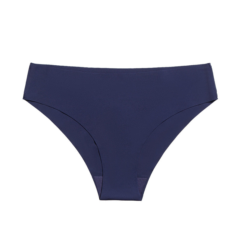 Multi-color european and american sexy seamless ice silk women's panties - breathable, invisible, minimalist low-rise underwear - ready stock wholesale