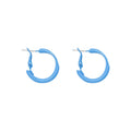 Summer dopamine color block enamel hoop earrings - women's luxury, high-end, elegant stud, hoop, and clip-on earrings