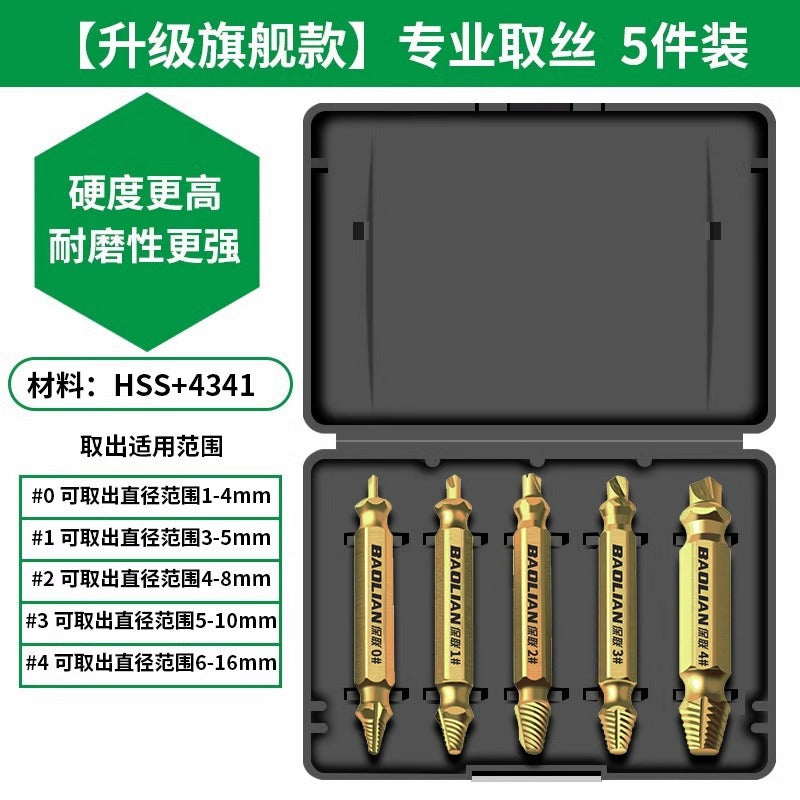 Broken wire extractor, broken screw head extractor, handy gadget, sliding wire, reverse thread taper, special wire extractor, rusty wire tap removal