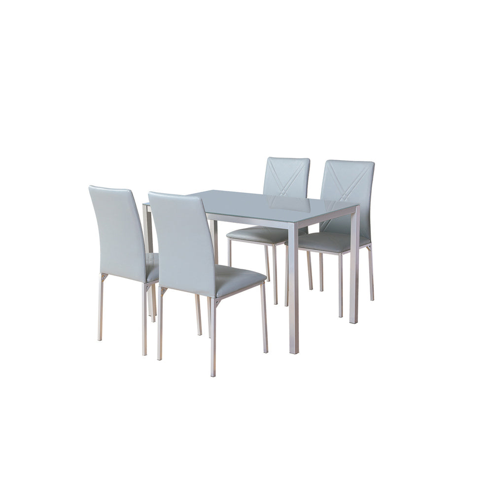 Export tempered glass dining table cross-border complete dining table and chair set casual cafe restaurant table and chair combination set