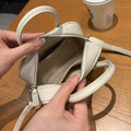 2026 bowling bag genuine leather boston bag first layer cowhide shoulder crossbody small bag k-style satchel bag women's bag