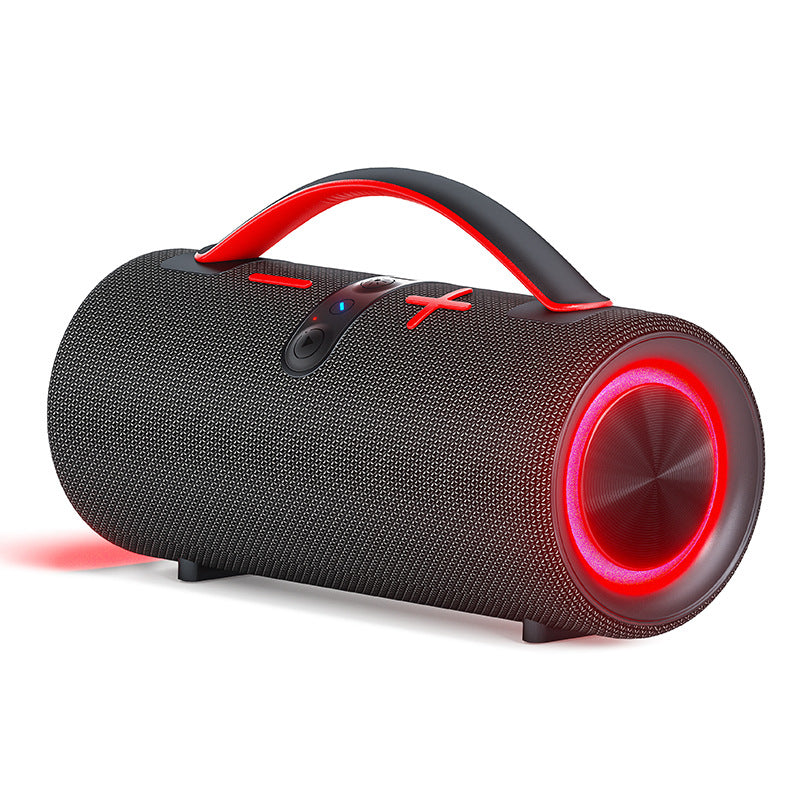 New wireless bluetooth speaker - outdoor fabric waterproof portable subwoofer with rgb lighting - gaming audio