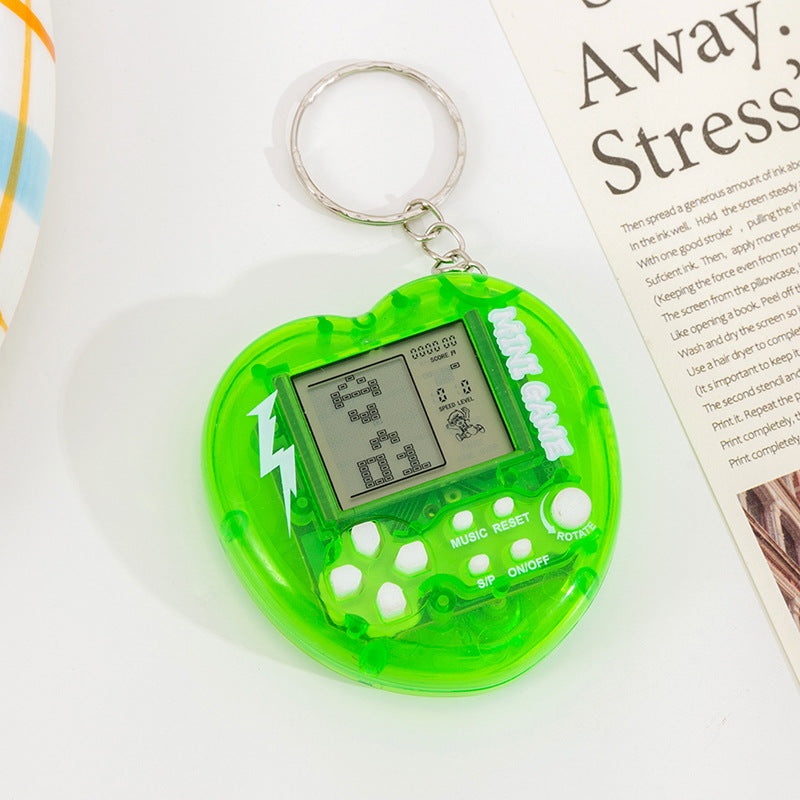Mini arcade game keychain - tetris handheld retro puzzle toy