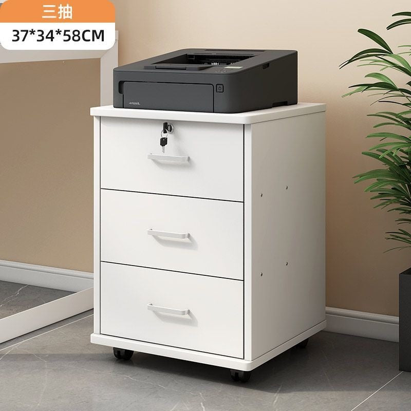 Filing cabinet office movable storage cabinet small drawer cabinet under the desk with wheels storage cabinet low cabinet information cabinet no