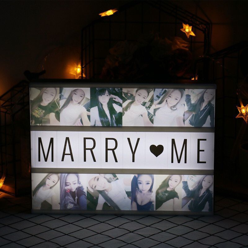 LED creative letter A4A5 light box girl room decoration lights photo props small ornament