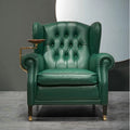 Leather cigar chair accessible luxury high-end with metal frame club house classycasual chair genuine leather medieval style casual chair