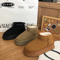 2025 new autumn/winter fleece-lined thickened bread shoes, versatile cotton shoes for women, thick-soled height-increasing non-slip warm snow boots