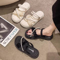 Xiaoxiangfengthick sole slippers for women outwear 2025 summer new arrival gentle fairy style two-wear sandals with skirt