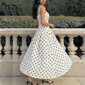 cross-border e-commerce women's fashion: european and american summer new arrivals - stylish and elegant french-inspired polka dot cami dress