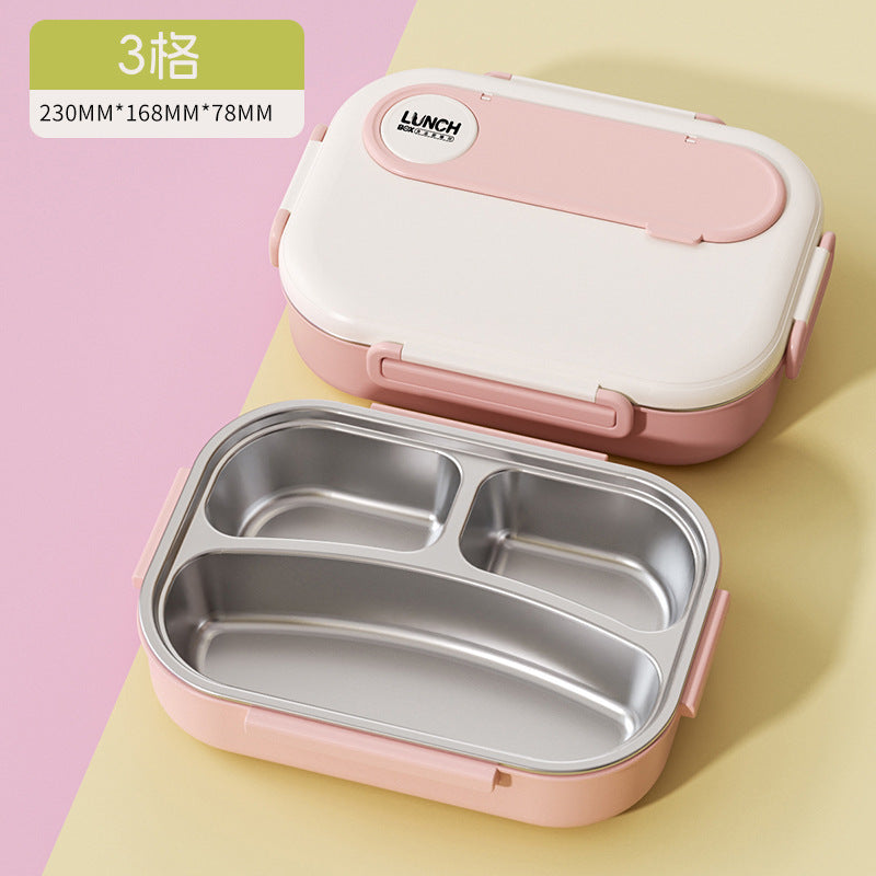 Kids' insulated lunch box - perfect for elementary and middle school students - divided compartment bento box - 304 stainless steel lunch container for boys