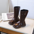 Girls' fashion high boots - new autumn/winter  korean style children's british-inspired martin boots - double-layer cotton fashion boots