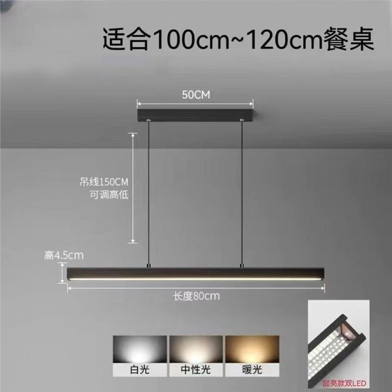 Full spectrum eye protection adjustable restaurant light linear pendant lamp island table dining table minimalist dining table pendant lamp bar tea room pendant lamp