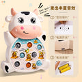 Kids educational electric whack-a-mole infant early education game console pig cow style music toy fun for men and women