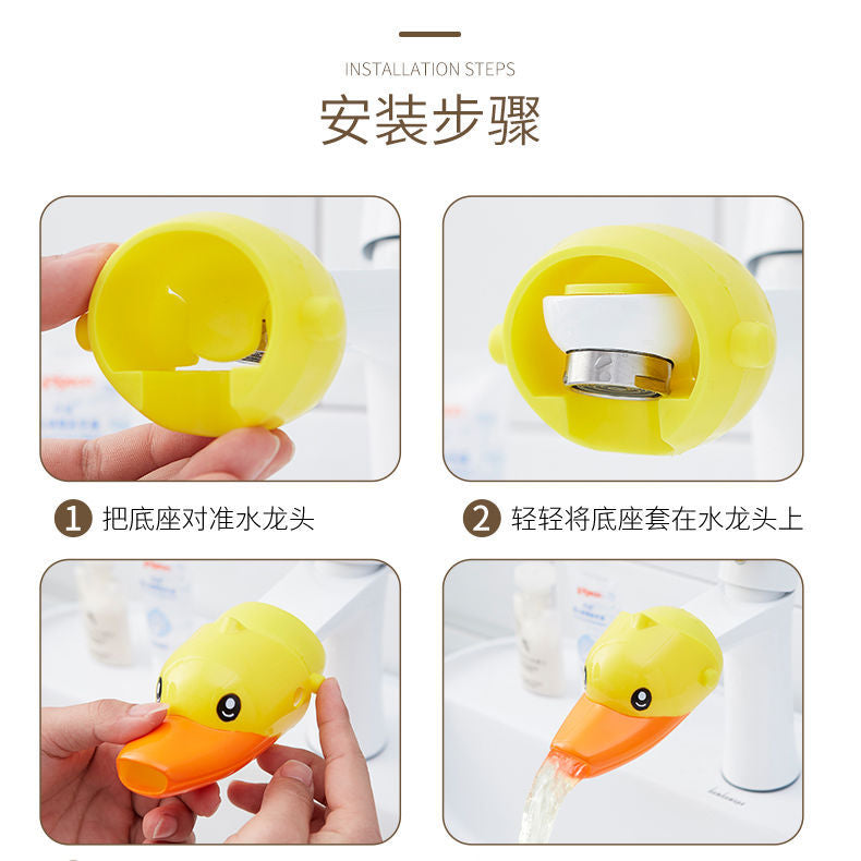 Factory direct: baby & kids silicone hand washing aid - anti-splash extended spout faucet extender for sinks