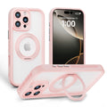 Suitable for iphone16 two-in-one magnetic holder mobile phone case 360 degree apple 15 rotating holder pc fulcrum case