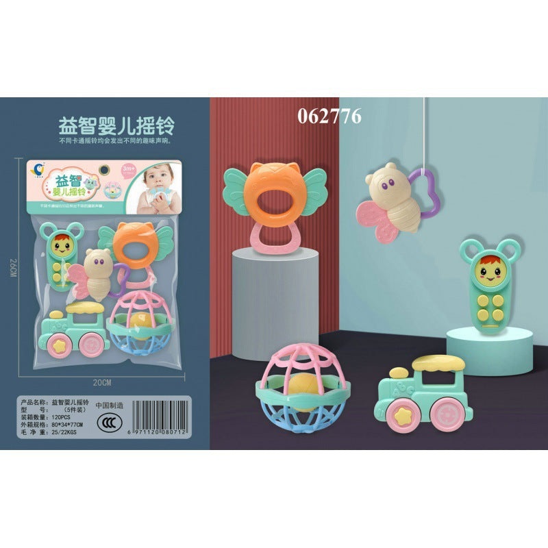 Cross-border South East Asia small rattle set infant early education enlightenment baby toothpaste rattle boys and girls educational toys