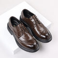 Genuine leather hand-crafted texture dress shoes for men - formal, casual, business, office, work, soft sole, wedding, groom shoes