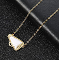Amazon's new cheer up horn pendant necklace cheerleading support gift necklace with blessing card for women