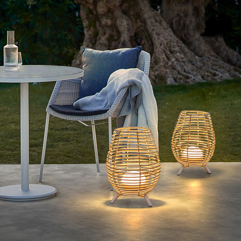 Outdoor waterproof patio light, woven floor lamp, modern minimalist villa lawn lamp, garden terrace lawn light