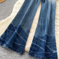 American retro high-waisted wide-leg jeans for women,  summer collection: loose fit, slimming, slightly flared, unique design