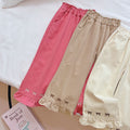 Girls' autumn  new fashion casual pants, korean style loose and stylish fresh printed wide-leg trousers for baby girls