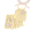 Children's clothing cross-border european and american girls yellow camisole + shorts two-piece set of children's clothing