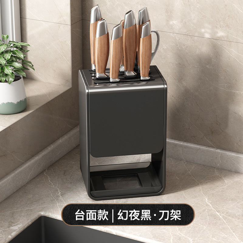 Kitchen chopstick tube rack non-punching wall-mounted wall drain acrylic chopstick cage chopstick basket storage box knife holder