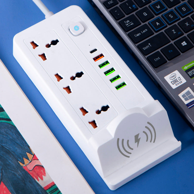Wireless charging socket british standard usb plug strip european standard american standard international universal hong kong universal british american british pd