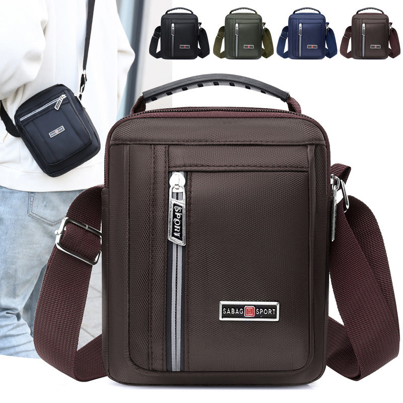 New fashion portable men's bag going out casual vertical messenger bag nylon light commuter versatile shoulder bag wholesale