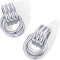 fashion style golden circle geometric twisted multi-layered twist earrings niche style design fashionable and versatile earrings