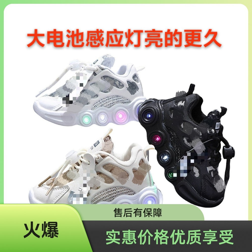 trendy led light-up shoes for kids - breathable casual sneakers for toddlers (ages 1-6) - girls' light-up shoes