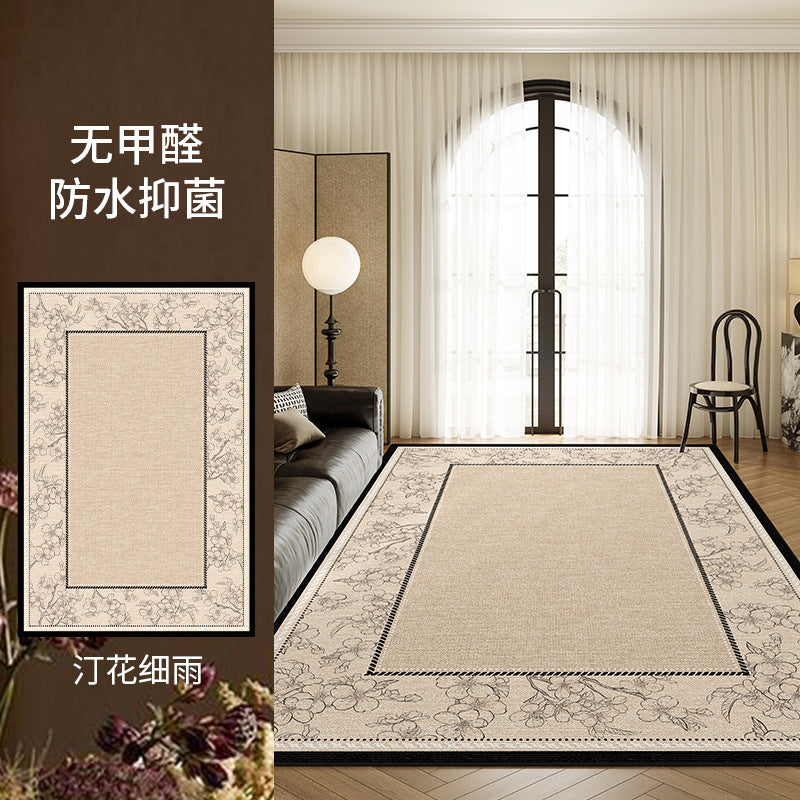 Carpet living room french medieval style no-wash and wipeable classy quiet luxury bedroom carpet floor mat large area full coverage for home