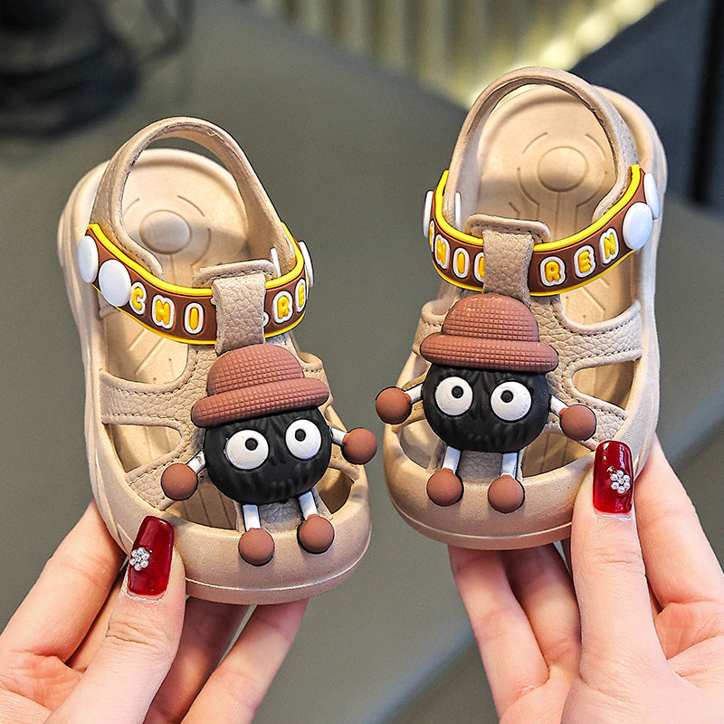 Kids' sandals: new summer korean style, soft sole, non-slip, waterproof first walker sandals for boys and girls aged 2-3 years