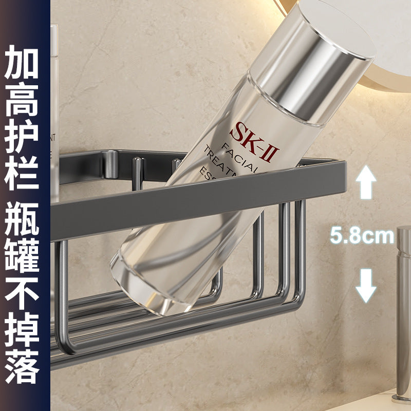 Cross-border non-punching bathroom storage rack set bathroom wrought iron wall-mounted rack wash storage