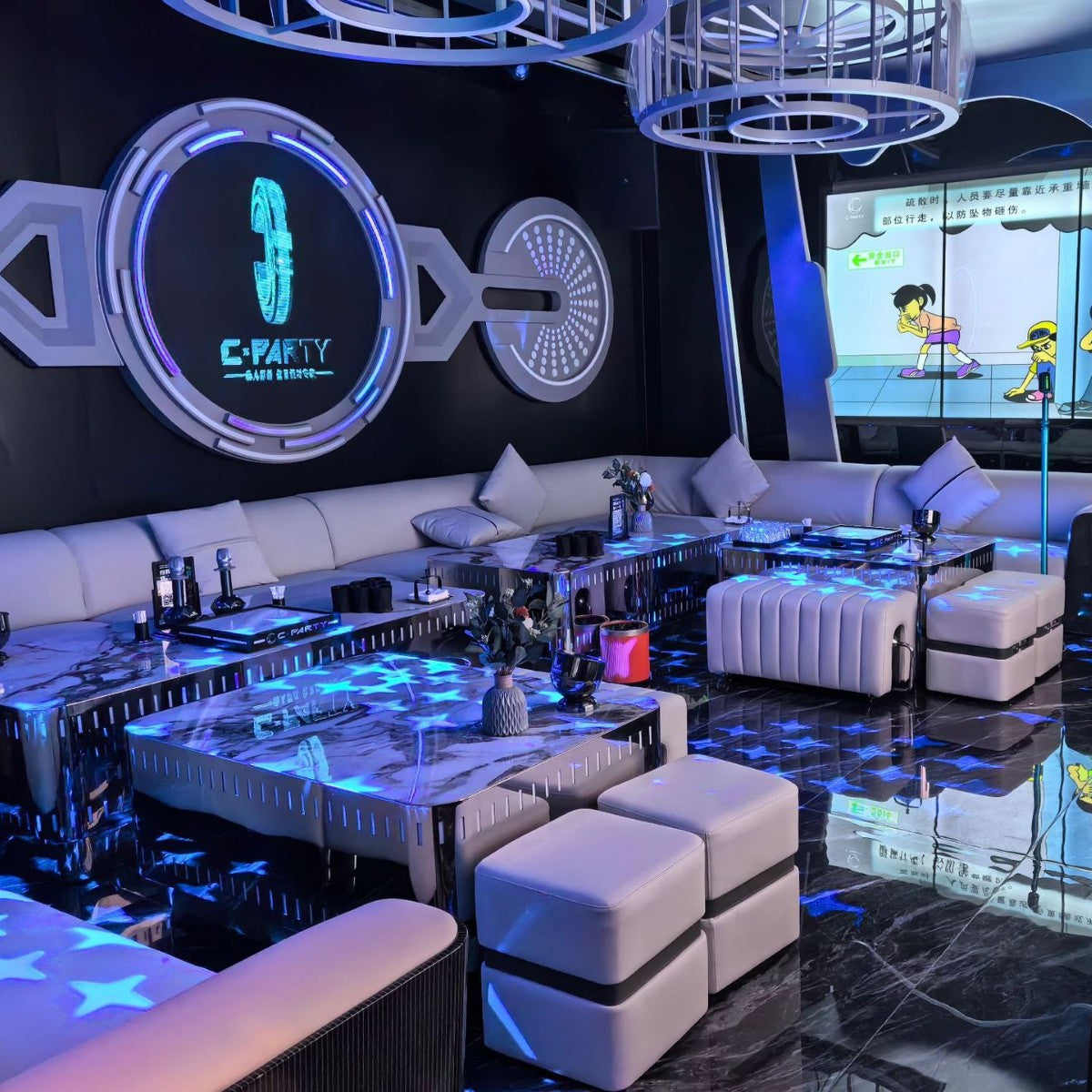 Customized bar ktv special luminous coffee table light luxury night club box party room booth ktv coffee table customization