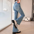 Custom girls' spring denim jeans - spring/autumn styles for mid-to-large children - girls' flare pants - trendy trousers - spring kids' pants