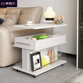 Living room multi-functional sofa side tableaccessible luxury creative balcony movable side cabinetaccessible luxury solid wood adjustablerotate coffee table