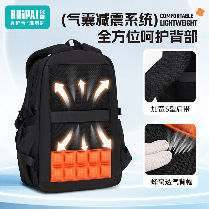 School bag, junior high school student school bag, male burden reduction and spine care, grades 3 to 6, large-capacity backpack, dirt-resistant girls