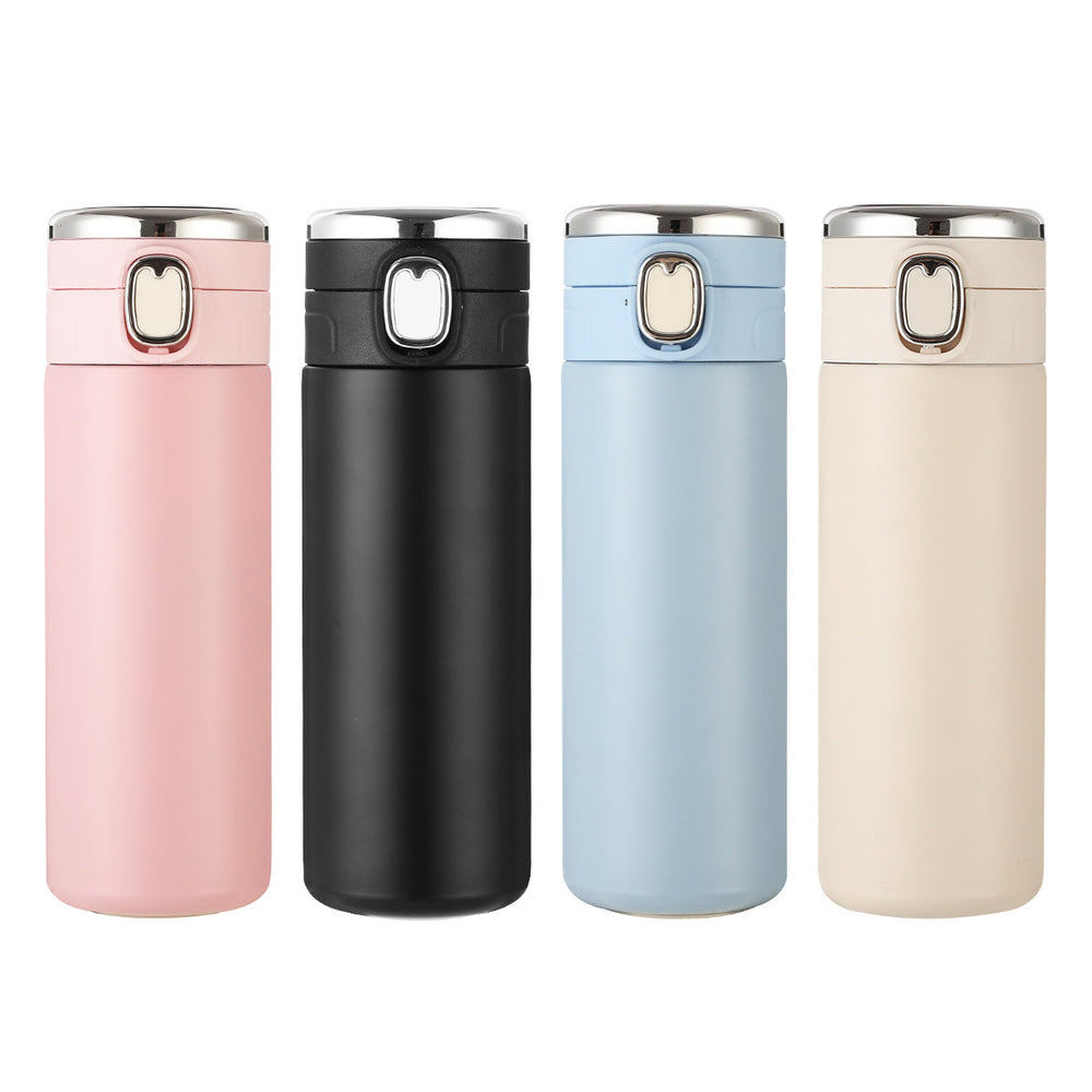 Simple pea cup female student 304 stainless steel vacuum water cup replaceable battery bounce smart thermos cup wholesale