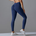 European and american high-waisted butt-lifting compression leggings for women - seamless yoga pants for running and training, quick-drying, breathable, stretchy, tummy control fitness pants