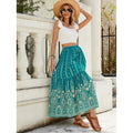 cross-border rayon positioning printingpatchwork skirt seaside vacation exotic style large swing beach skirt