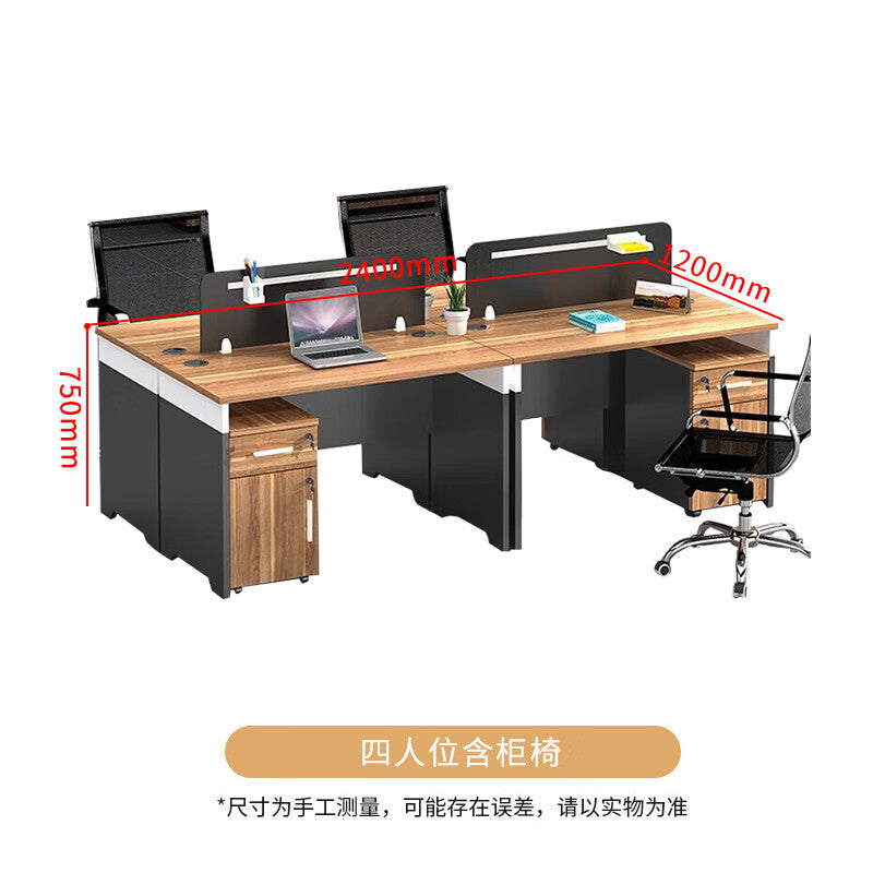 Saint li office desk and chair set - partitioned workstation for employees