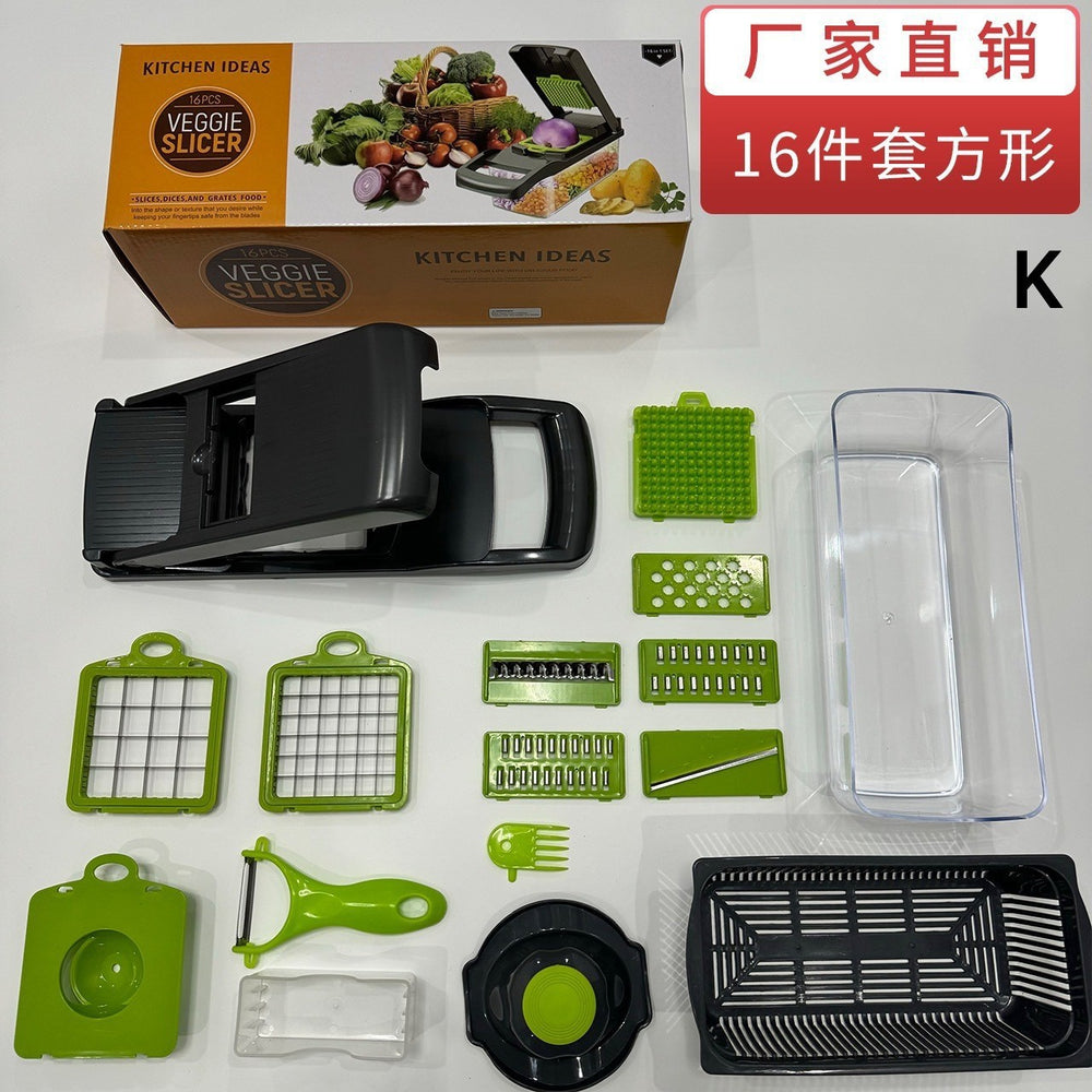 Kitchen vegetable slicer, dicer, and shredder - multifunctional mandoline for home use - carrot, onion, and dicing tool - prep workstation for home and restaurant use