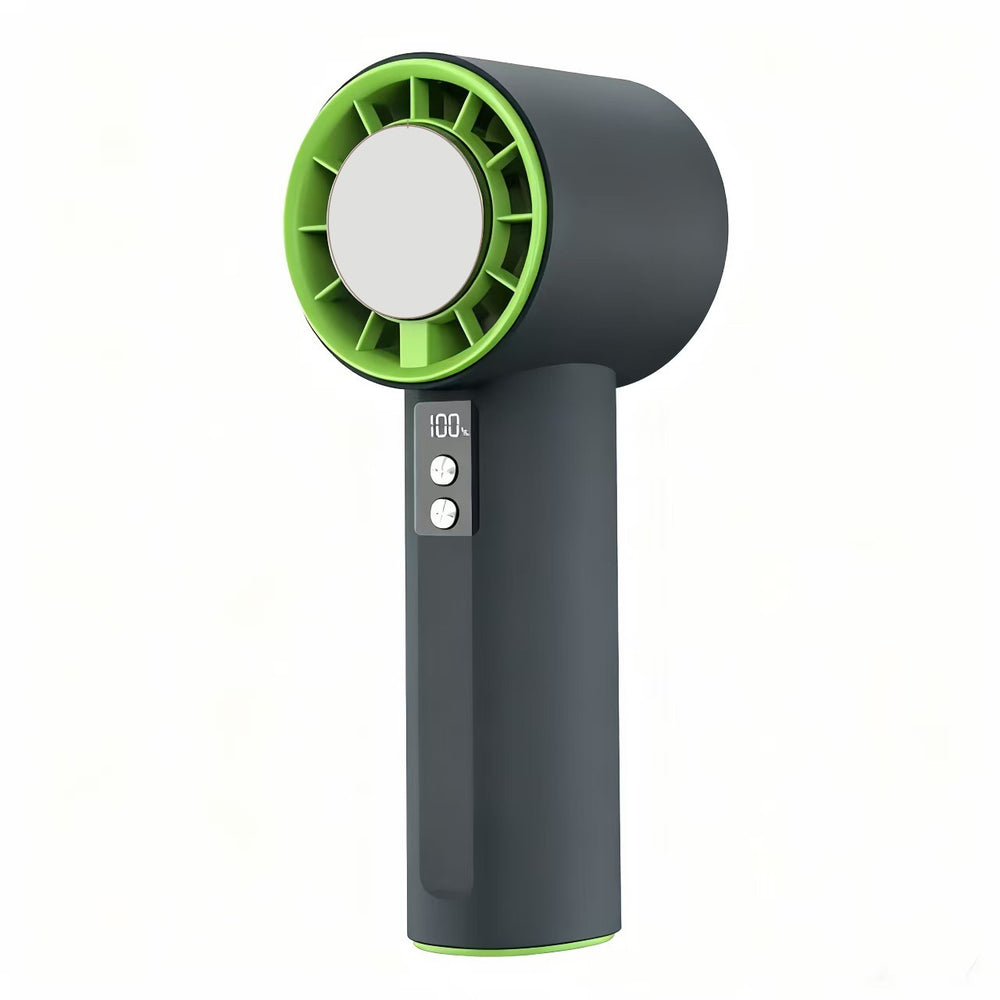 high-speed handheld cooling fan usb rechargeable mini digital display turbine violent high wind small fan s006